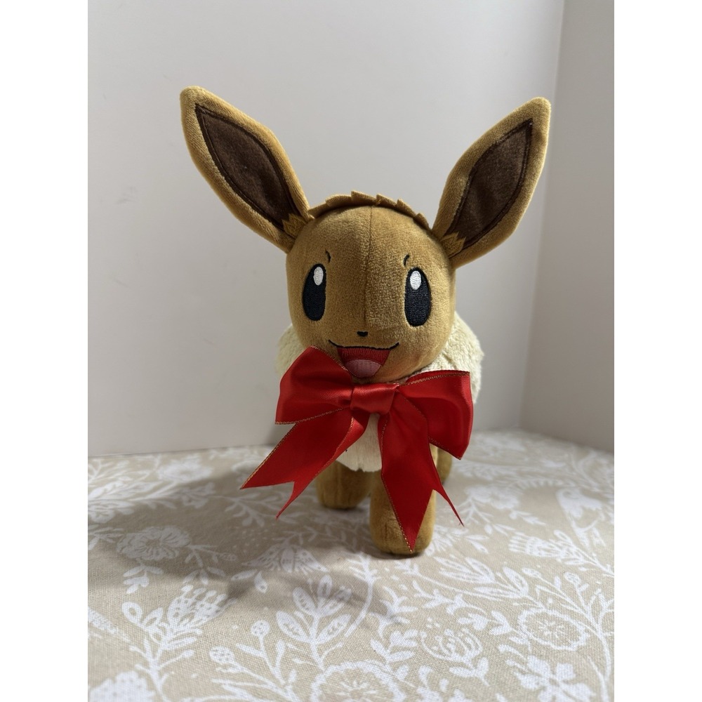 Jazwares Pokemon‎ Eevee With Red Ribbon 7" 2021 Toy Plush